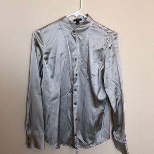 Ann Taylor button down satin top  Size 4